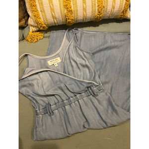 Women's Anthropology Cloth & Stone Light Blue Chambray Midi Dress XS